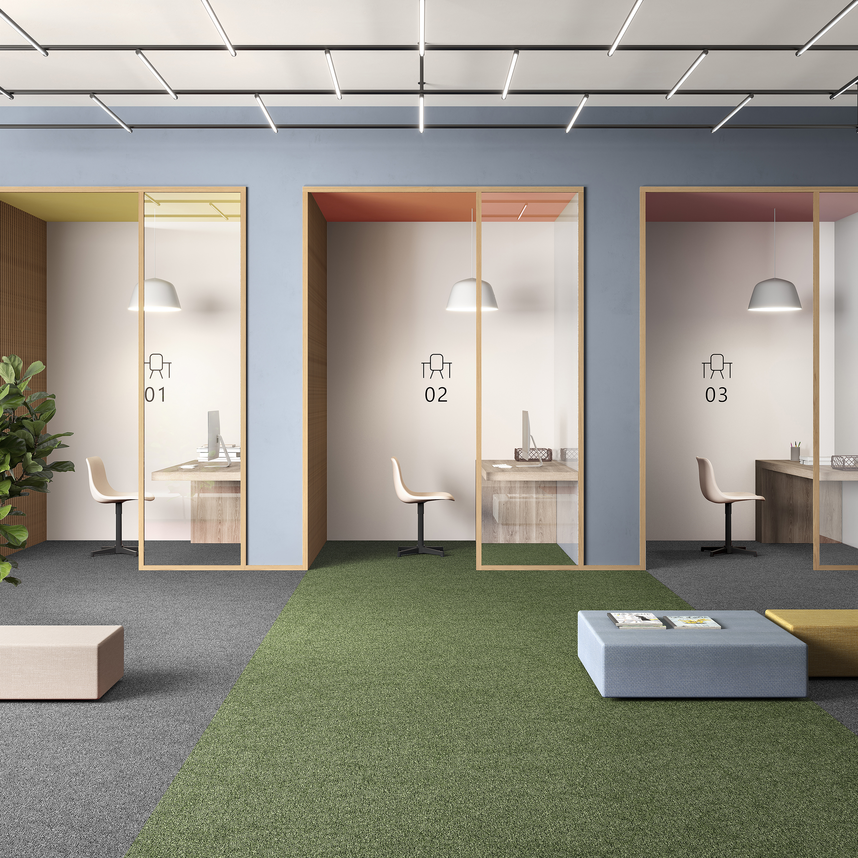 Ковровая плитка Medusa Tile 21 (500*500*5 мм) — купить в Брянске