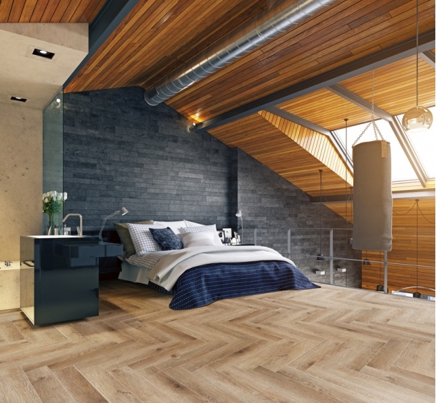 Виниловый ламинат SPC "Cronafloor" Herringbone Дуб Монпелье (640*128*4,5 мм) — купить в Брянске