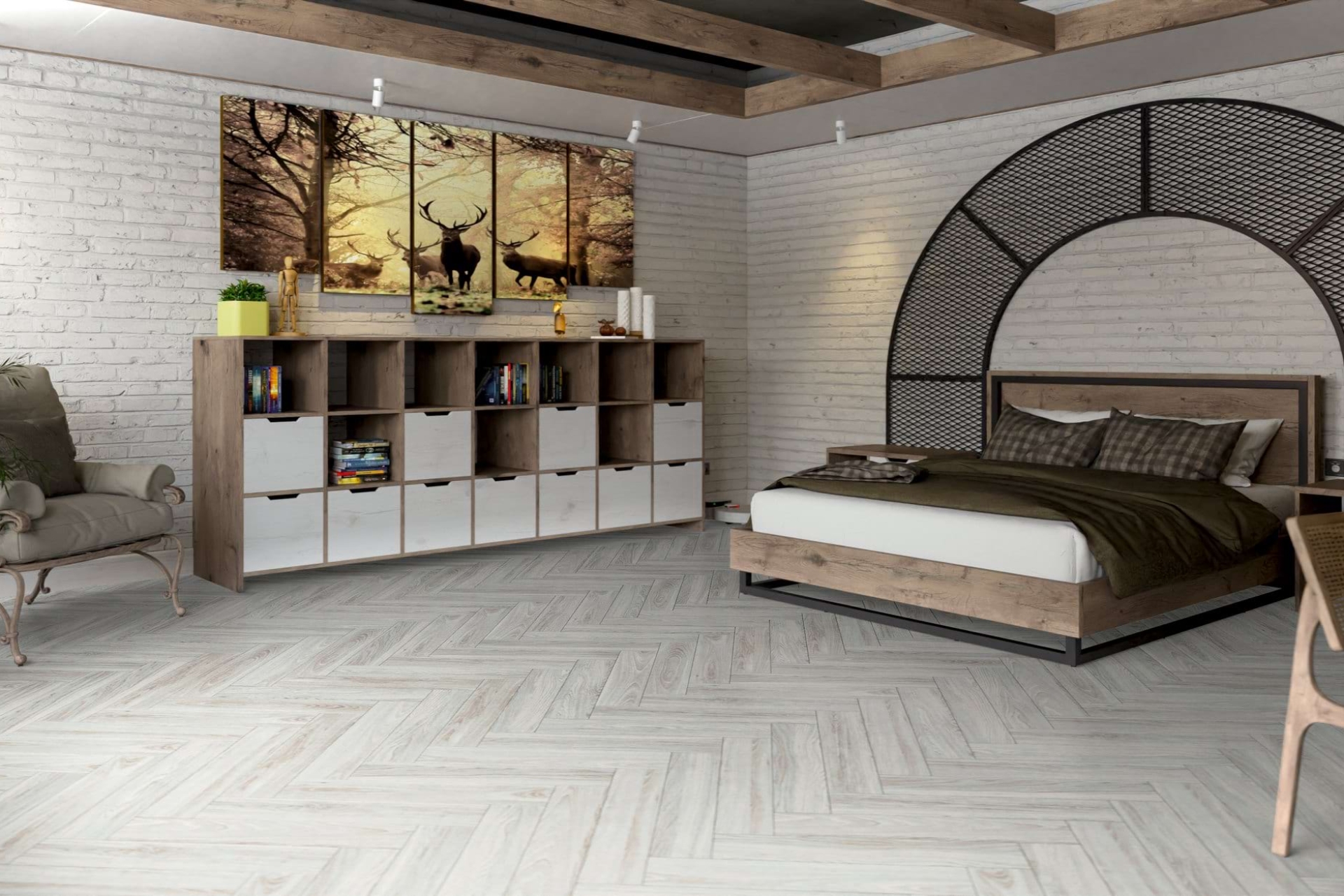 Инженерный паркет «Damy Floor» Ванильный (укладка елочкой) — купить в Брянске