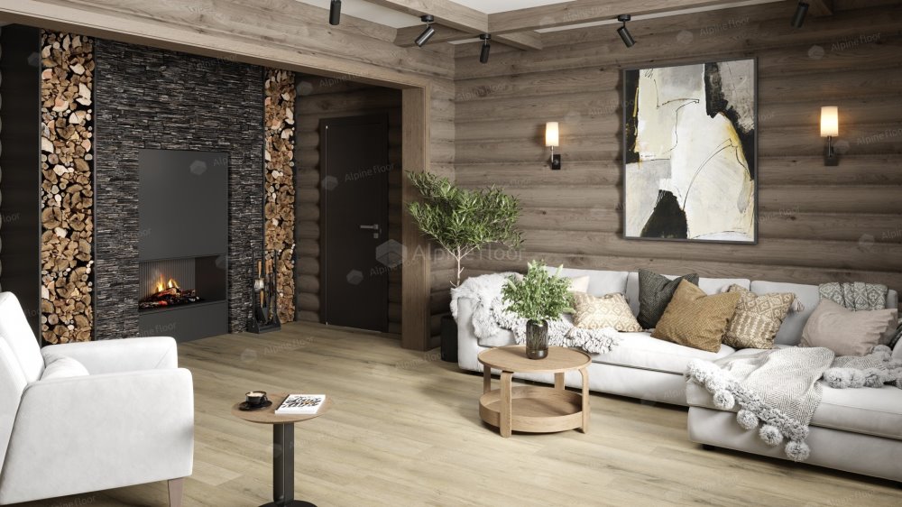 SPC Ламинат "Alpine Floor" Дуб сливочный (1220*183*8 мм) — купить в Брянске