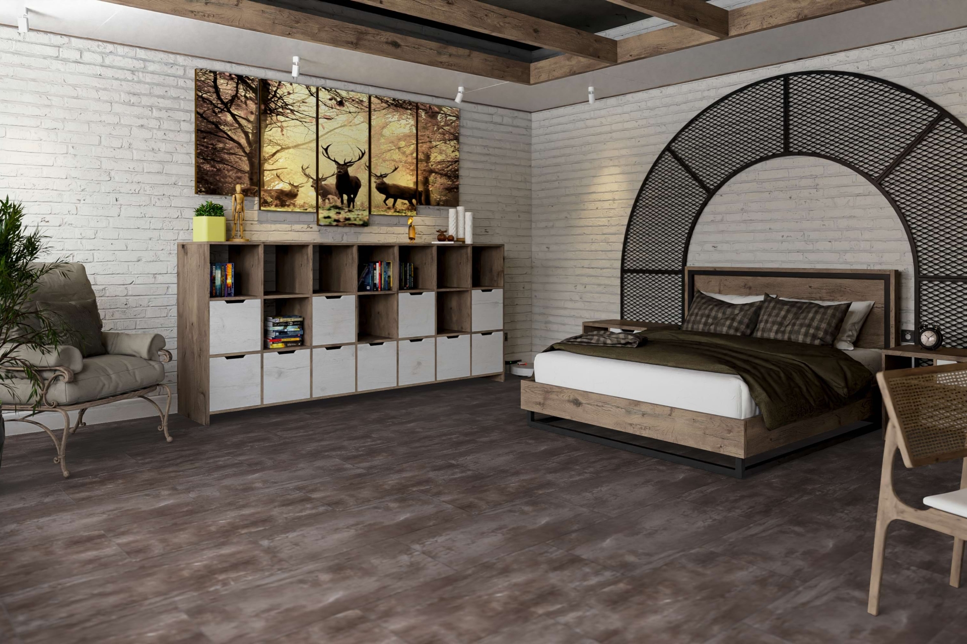 Усовершенствованная кварц-виниловая плитка «Damy Floor» Вайсхорн (912,4*455,2*2,5 мм) — купить в Брянске