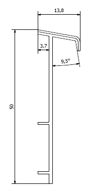 Плинтус для ковролина "Korner" Listwa зеленый (2500*13,8*50 мм) — купить в Брянске