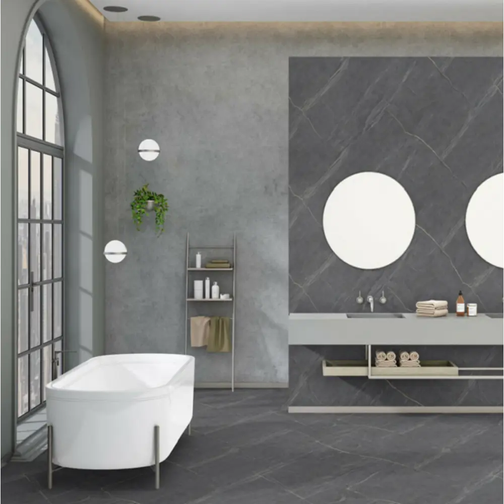 Керамогранит "Sonex" Divine graffite карвинг 60x120см цвет графит с прожилками — купить в Брянске