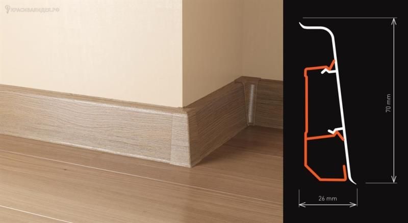 Плинтус "Arbiton" Indo Дуб Бурбон (2500*26*70 мм) — купить в Брянске