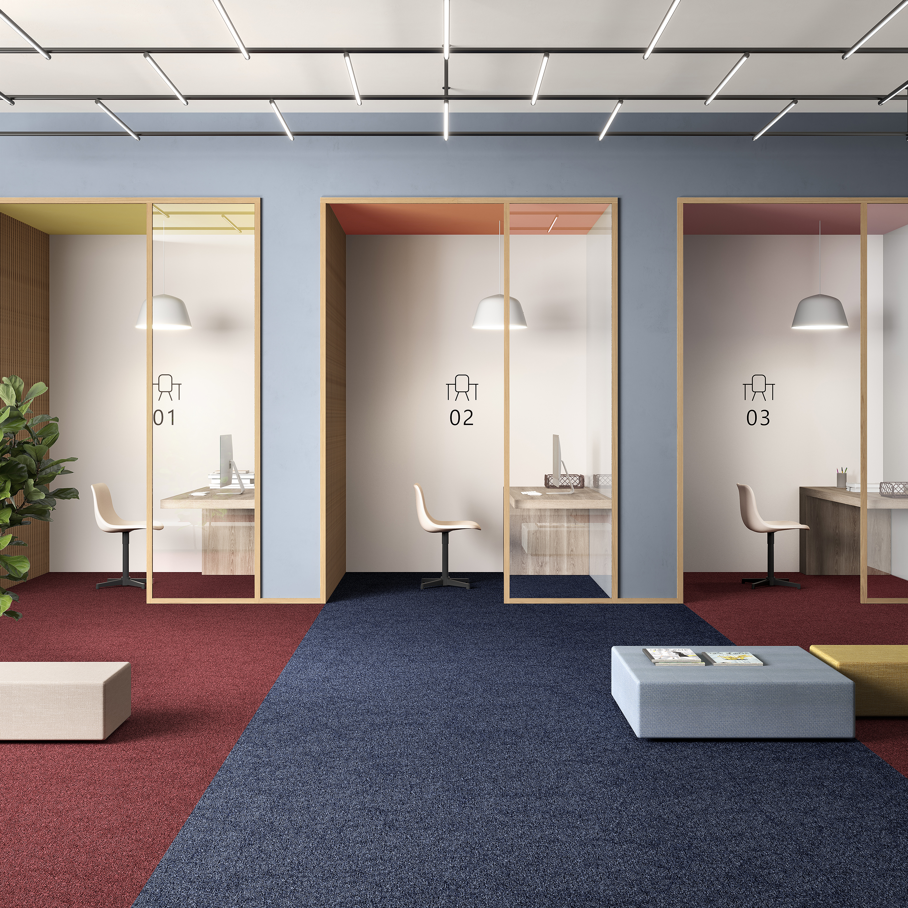 Ковровая плитка Medusa Tile 77 (500*500*5 мм) — купить в Брянске