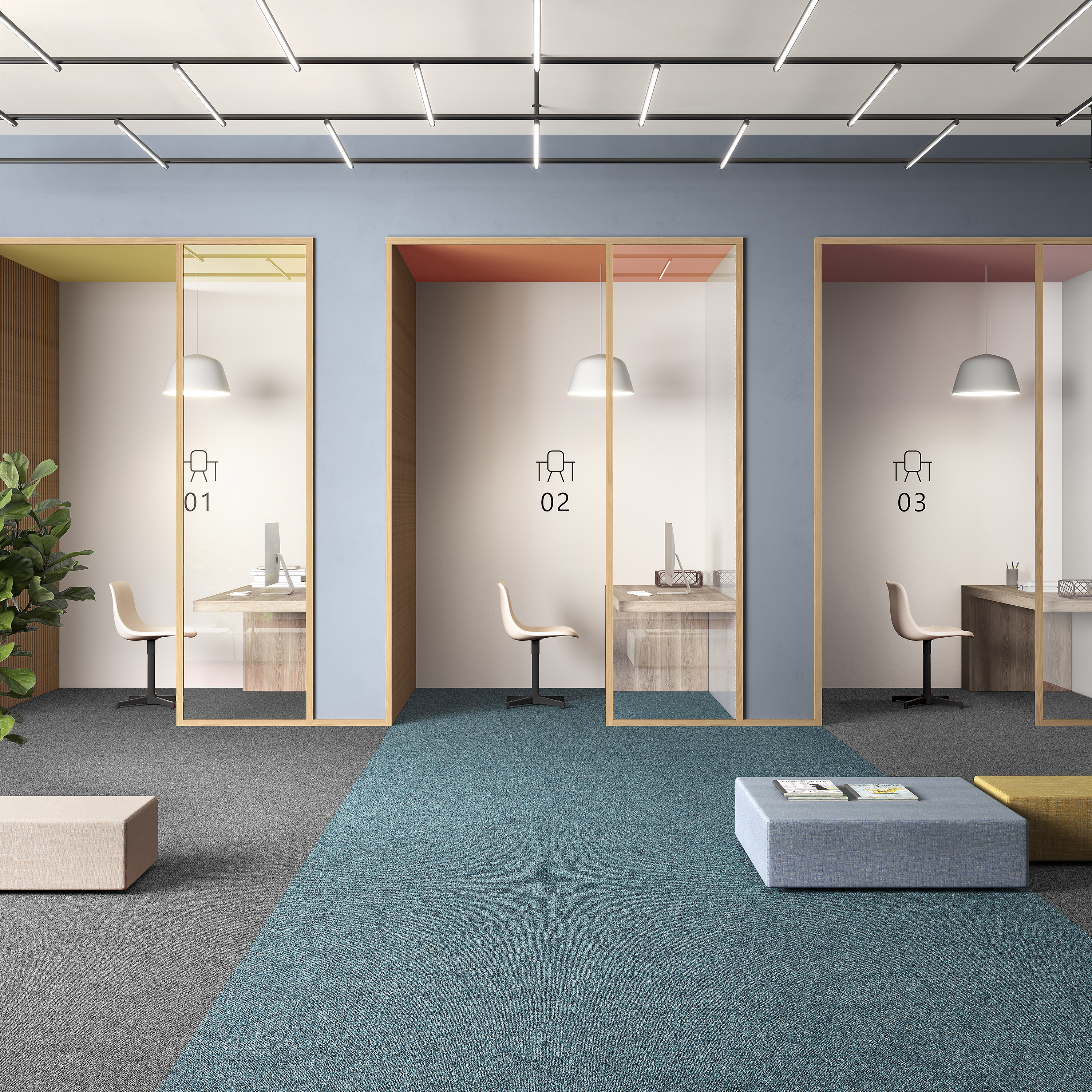 Ковровая плитка Medusa Tile 70 (500*500*5 мм) — купить в Брянске