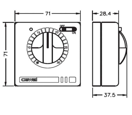 Терморегулятор Cewal RQ10 — купить в Брянске