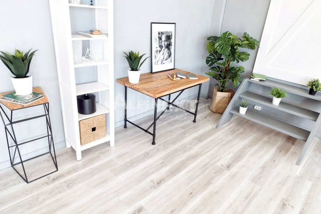 Замковая ПВХ плитка "Alpine Floor" Дуб выбеленный  (1220*183*4мм) — купить в Брянске