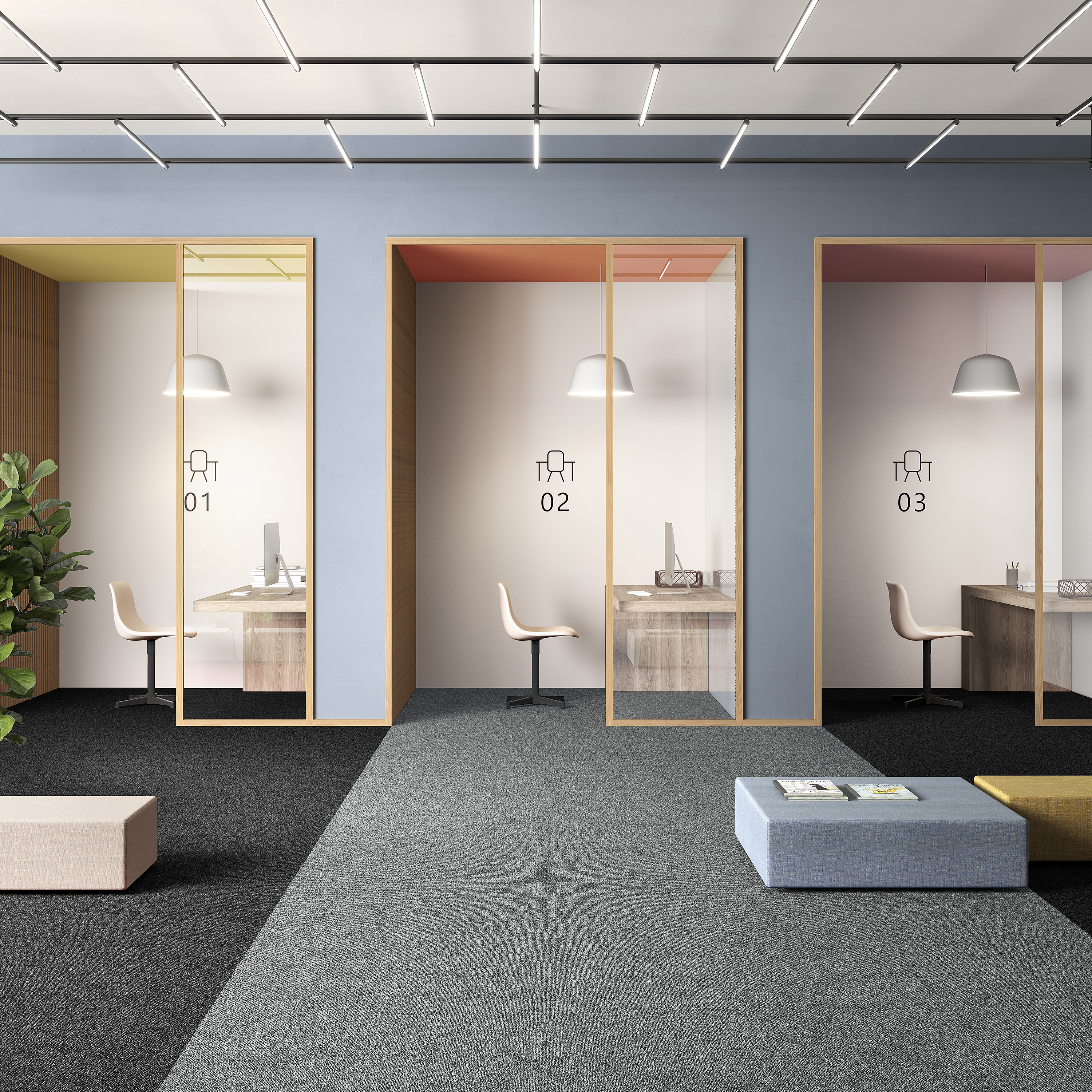 Ковровая плитка Medusa Tile 90 (500*500*5 мм) — купить в Брянске